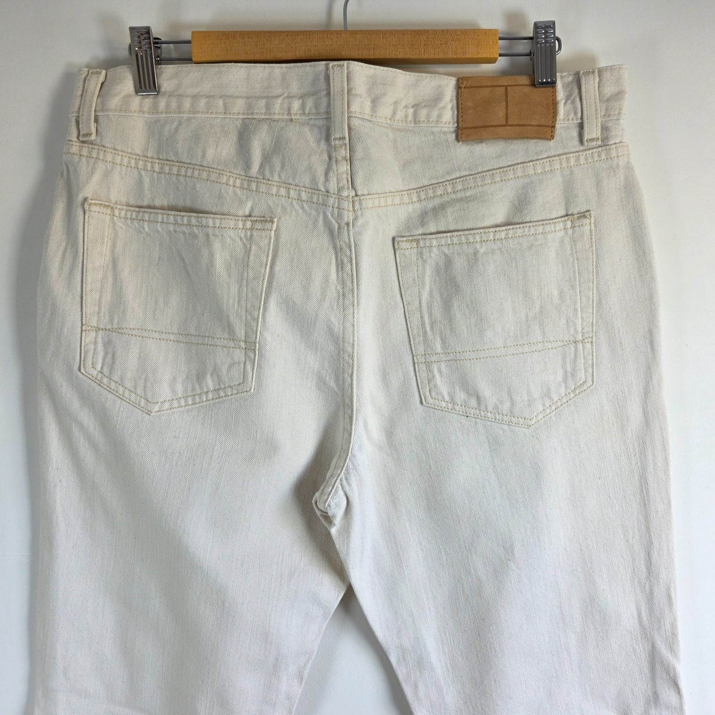 Tommy Hilfiger Slim Straight Jeans Men’s W34 L31 (W34 L32 Tag) White Denim