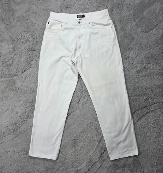 Polo Ralph Lauren White Chino Jeans Men’s W35 L31 Straight Fit