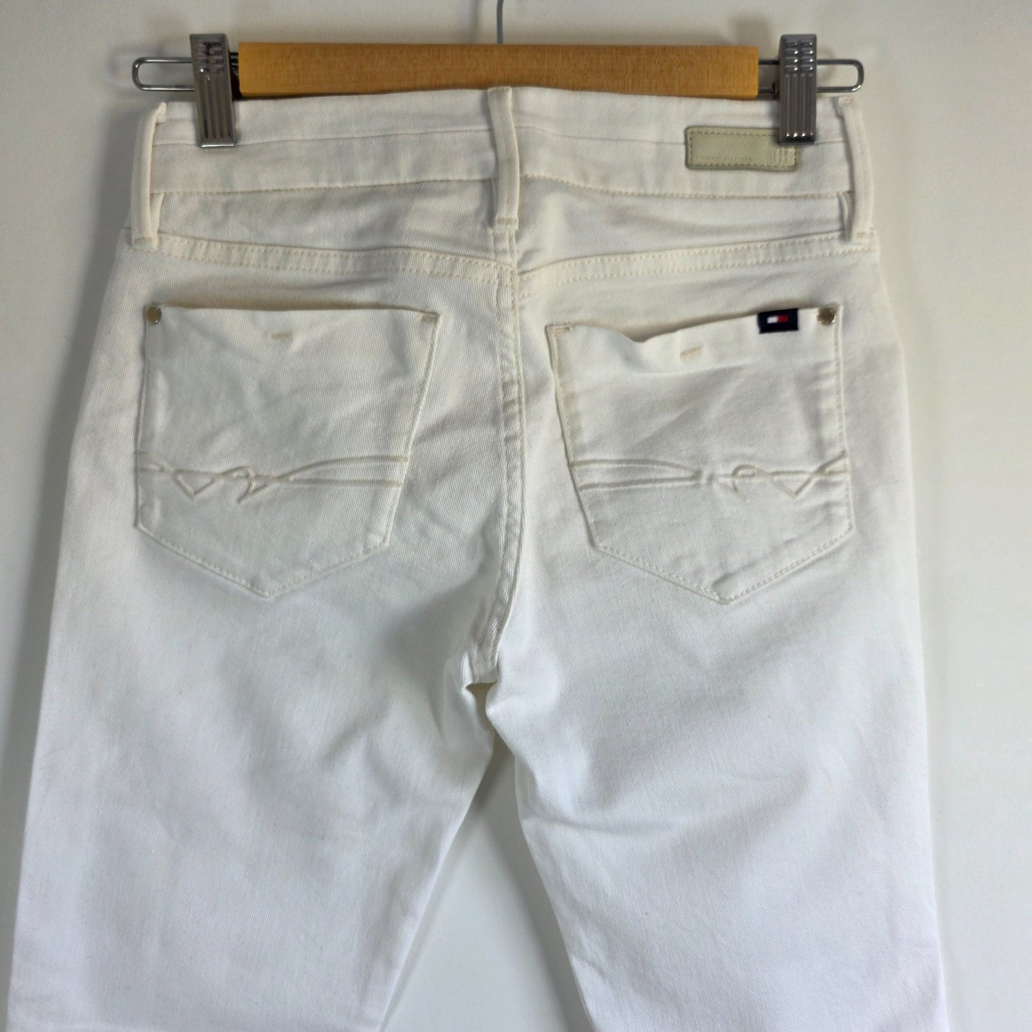 Tommy Hilfiger Women’s Slim Jeans W25 L27 White Stretch Denim Milan Fit