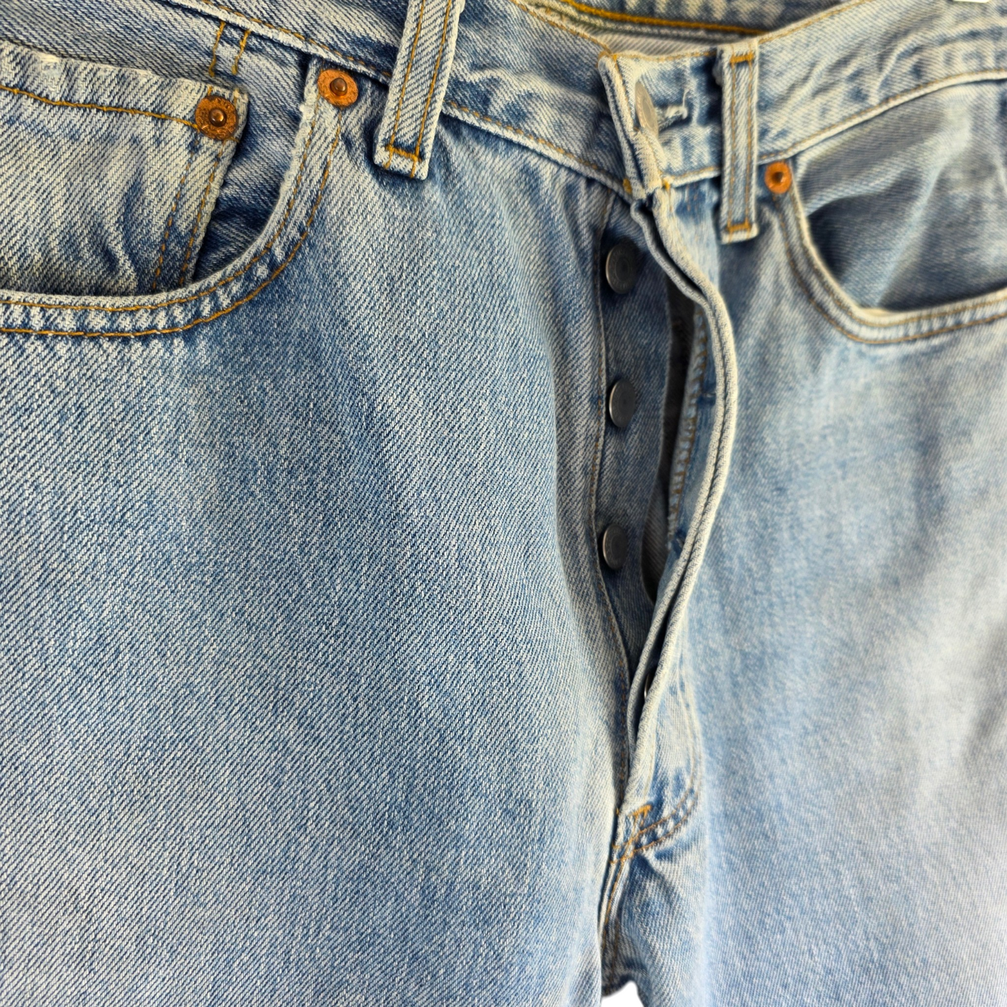 Levi’s 501 Jeans W30 L35 Blue Made in Spain Vintage Straight Leg Button Fly Men