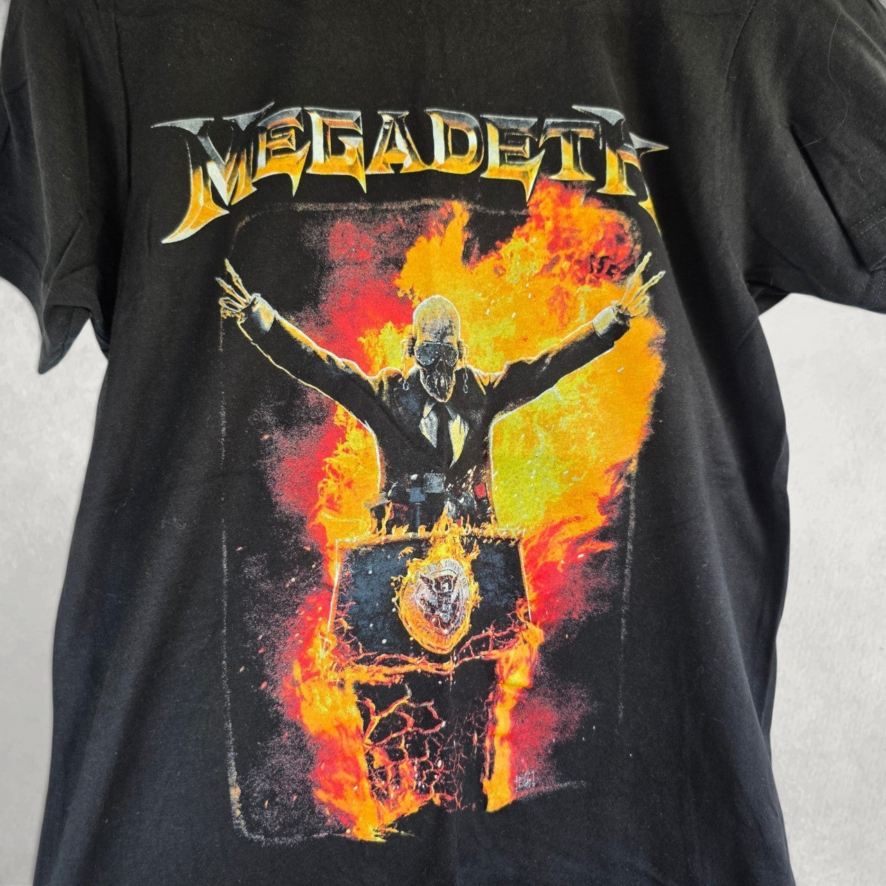 Megadeth Graphic Band T Shirt Black Small Heavy Metal Rock Tee