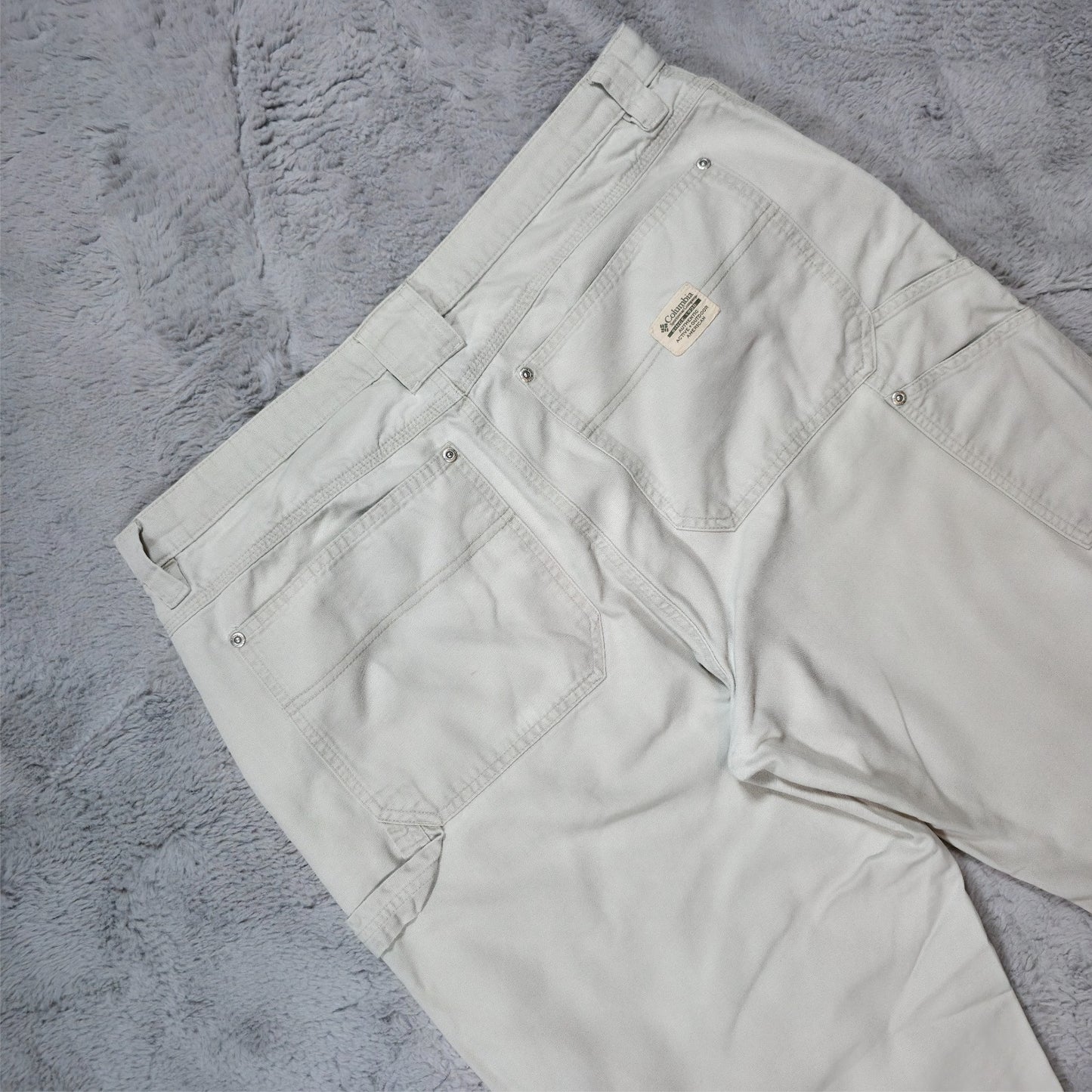 Columbia Carpenter Trousers Beige W38 L32 Men’s Outdoor Utility Workwear