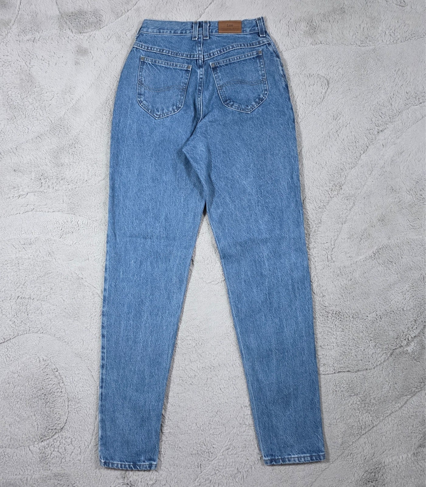 Vintage Lee Women’s Jeans W27 L34 Blue High Rise Slim Leg 90s Denim