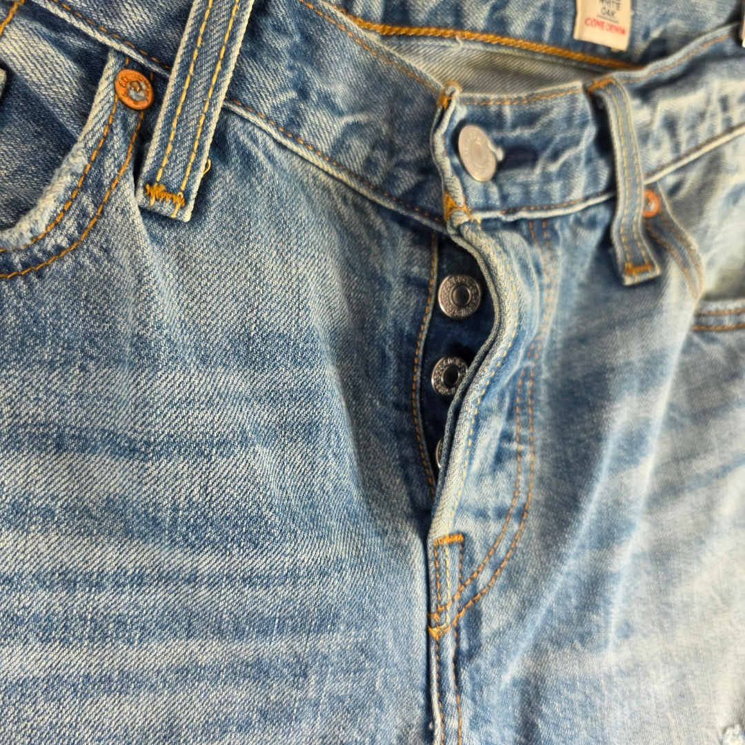 Levi’s 501 CT Jeans Women’s W30 L27 Blue Selvedge White Oak Cone Denim