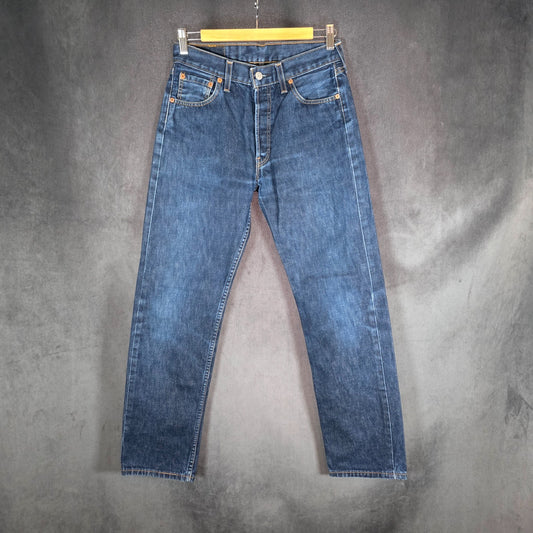 Vintage Levi’s 501 Jeans Men’s W30 L31 Blue Straight Leg Button Fly Made UK