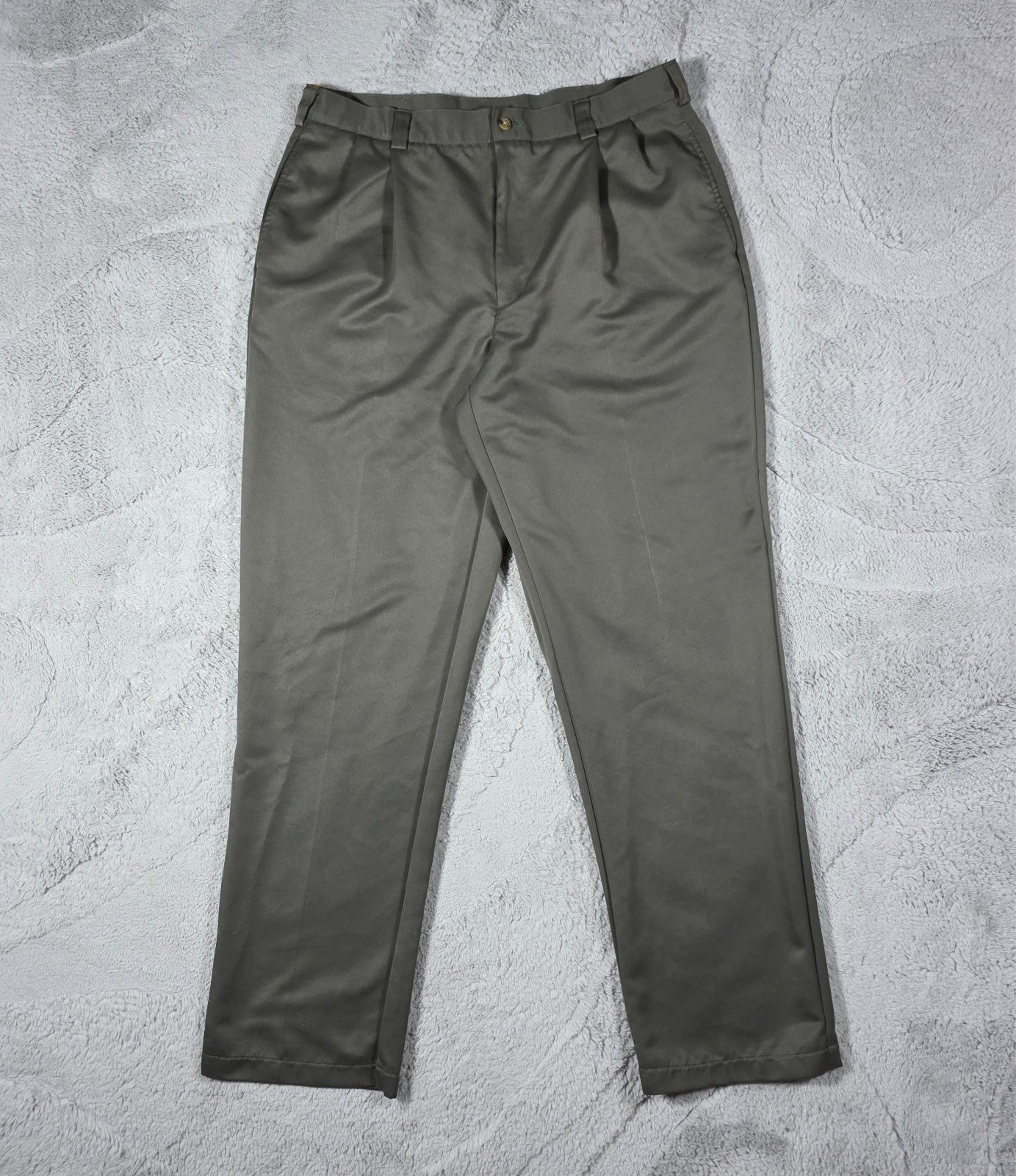 Tommy Hilfiger Pleated Smart Trousers W34 L33 – Grey Straight Fit