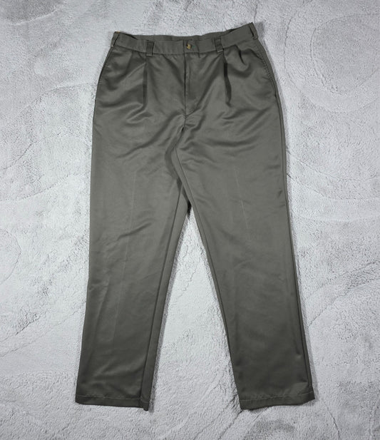 Tommy Hilfiger Pleated Smart Trousers W34 L33 – Grey Straight Fit