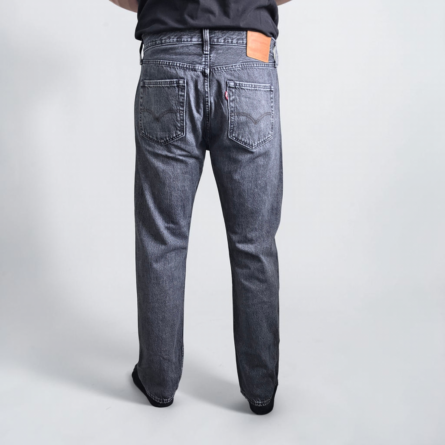 Levi's 501 Straight Leg Jeans W34 L32 Black Grey Denim Button Fly Cotton Men's