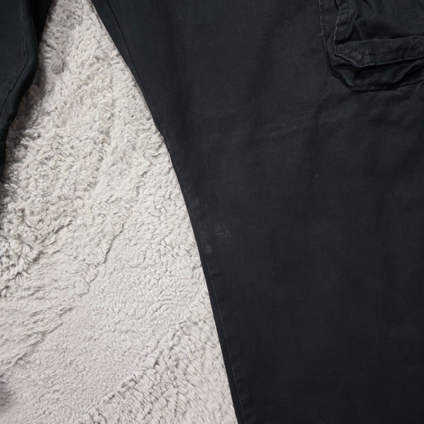 Wrangler Cargo Trousers Black W40 L30 Men’s Regular Taper 98% Cotton Workwear