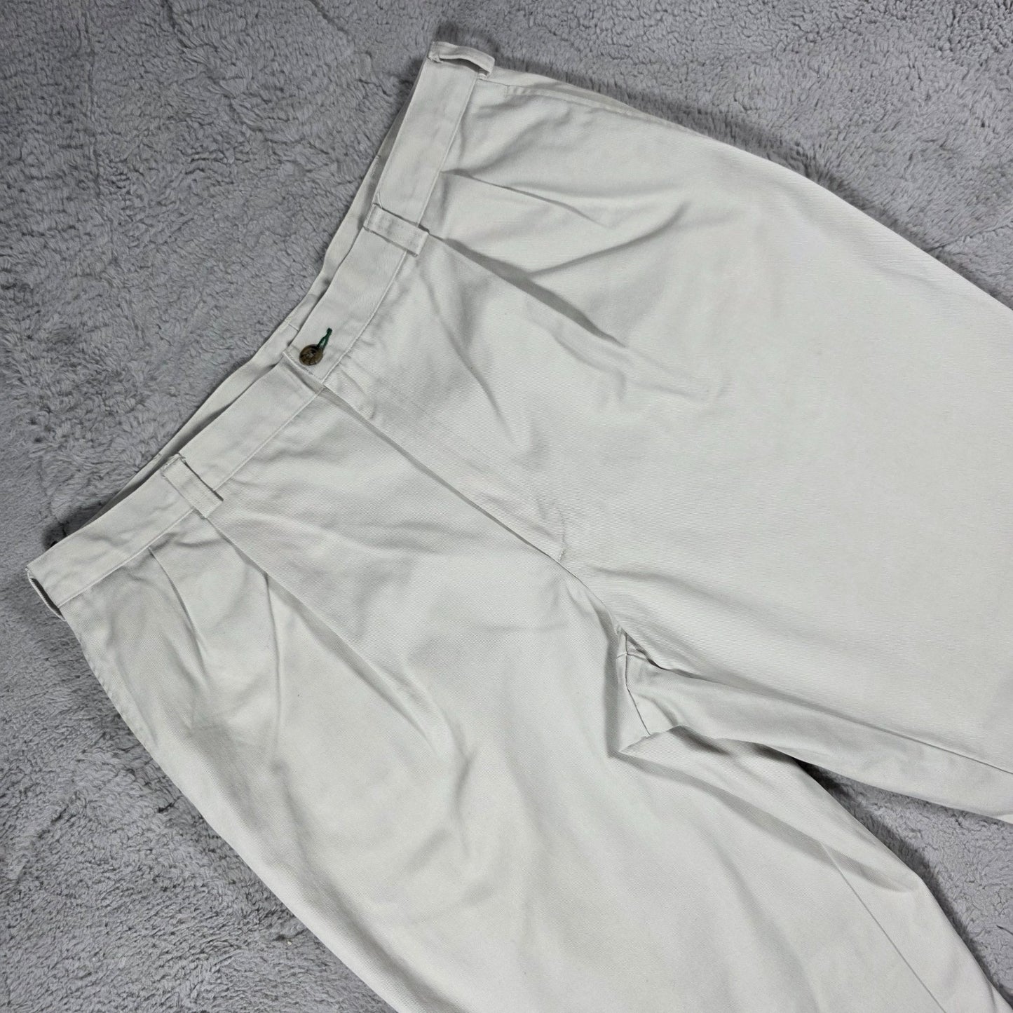 Vintage Tommy Hilfiger Beige Pleated Chinos Men’s Straight Fit W38 L30