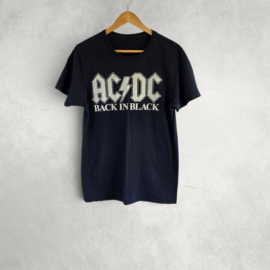 ACDC Back In Black Band T Shirt Black Rock Music Graphic Tee Unisex