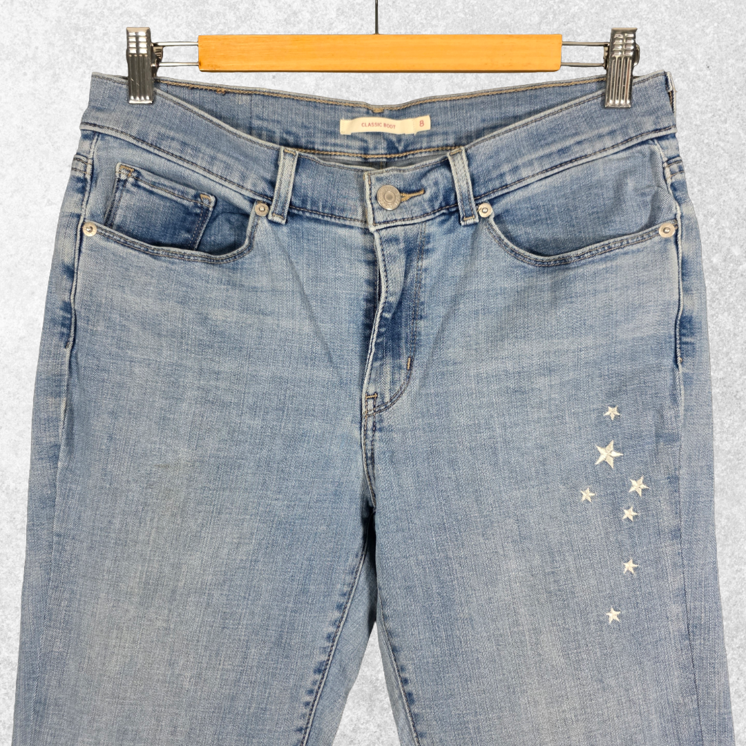 Levi’s Classic Boot Bootcut Jeans US 8 UK 12 Blue Y2K Stretch Flare Women’s
