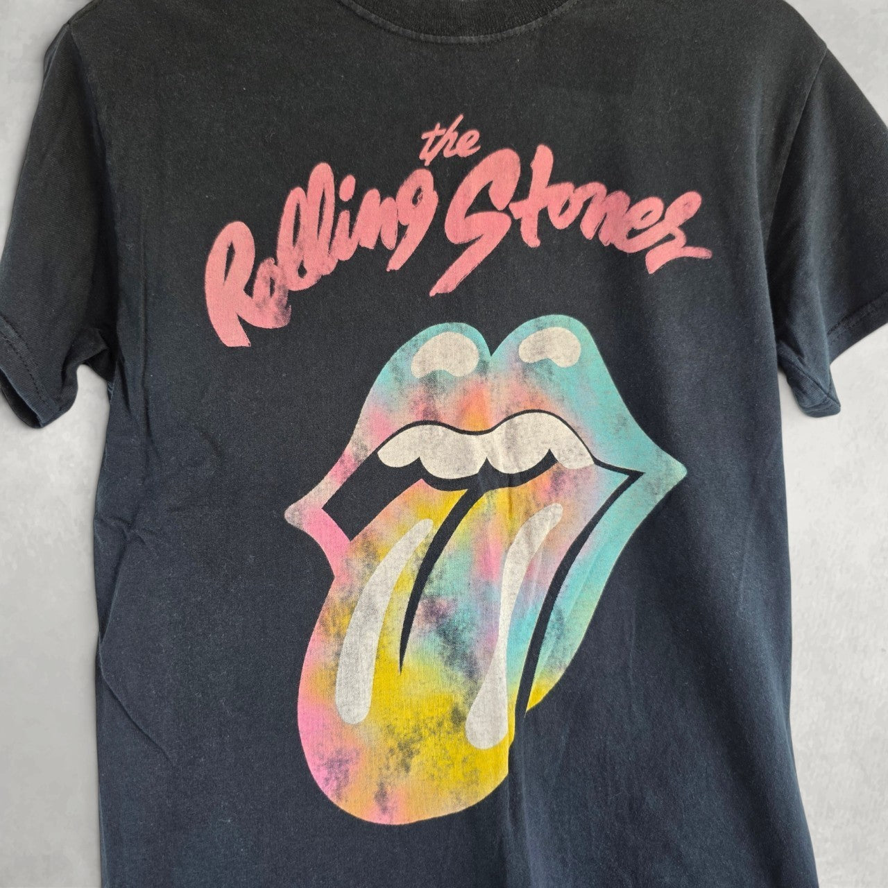 The Rolling Stones Tongue Logo Graphic Band T Shirt Black XS Rock Band Tee