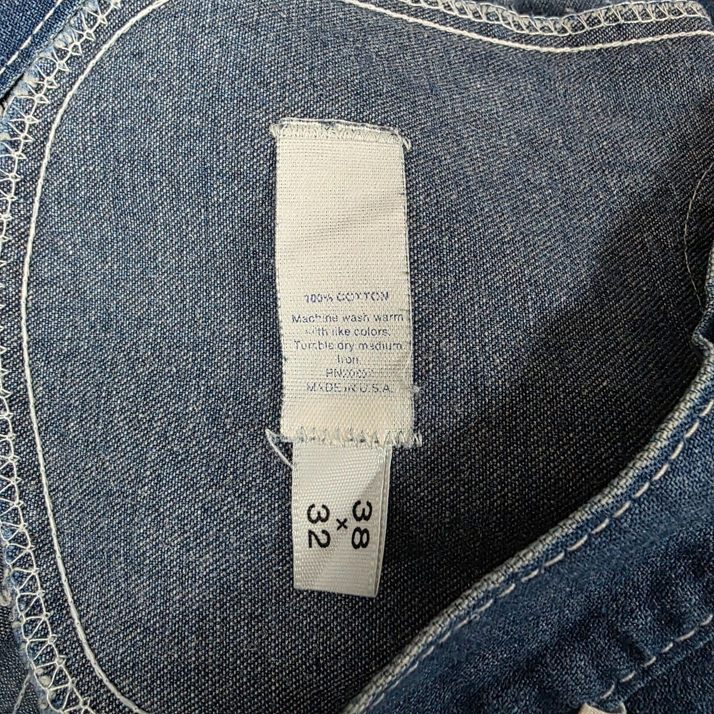 Vintage Dickies Carpenter Jeans Men’s W37 L30 Blue Cotton Relaxed Fit Made USA