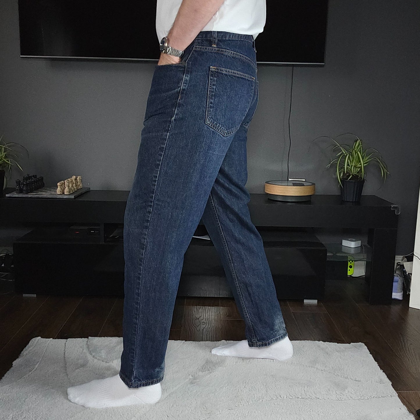 Tommy Hilfiger Classic Straight Blue Denim Jeans W34 L30 Made in Mexico