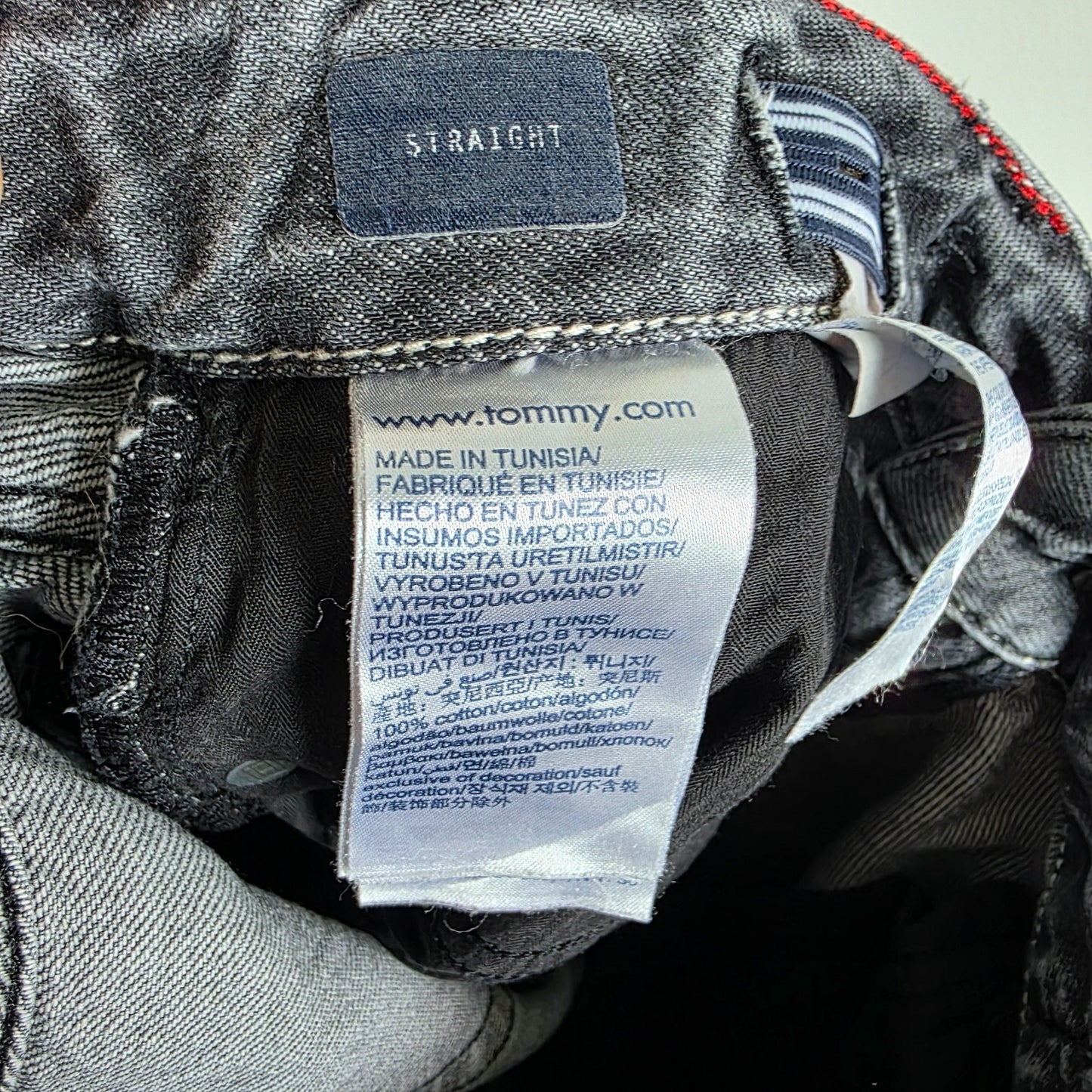 Tommy Hilfiger Straight Jeans W26 L29 Grey Black Women's Denim