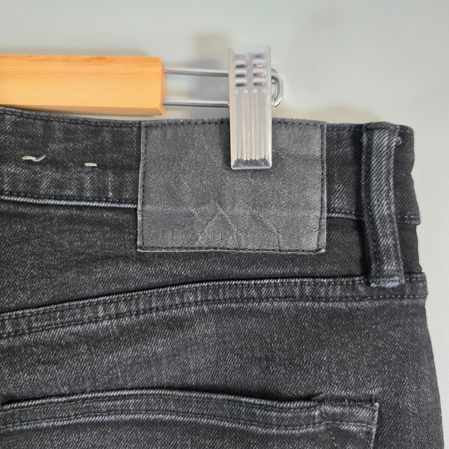 AllSaints Men’s Skinny Jeans W35 L32 Black Cigarette Fit Stretch Denim