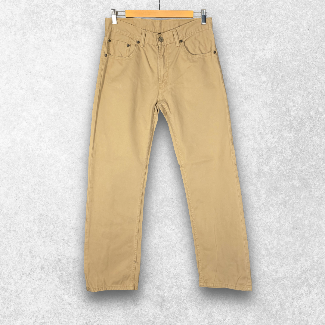 Levi’s 505 Straight Leg Jeans W29 L29 Beige Cotton 18REG Men’s