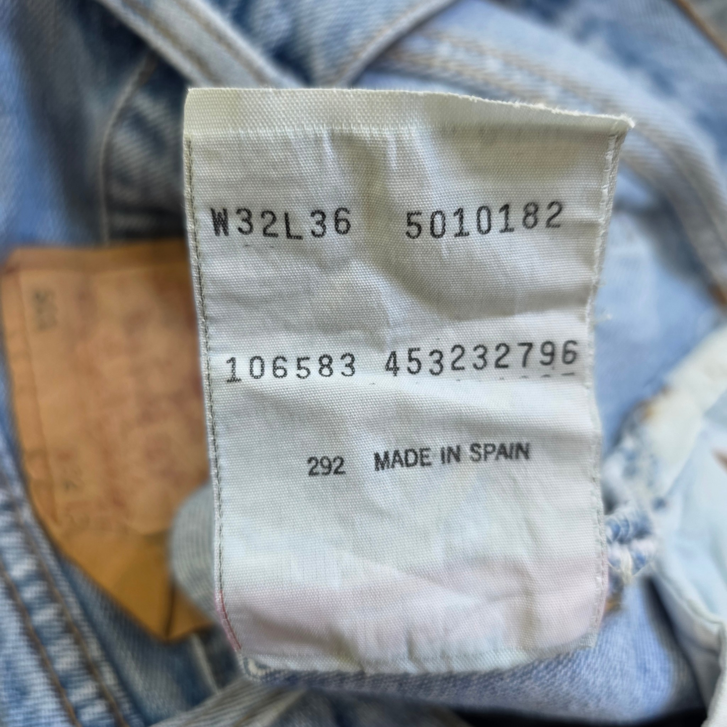 Levi’s 501 Jeans W30 L35 Blue Made in Spain Vintage Straight Leg Button Fly Men