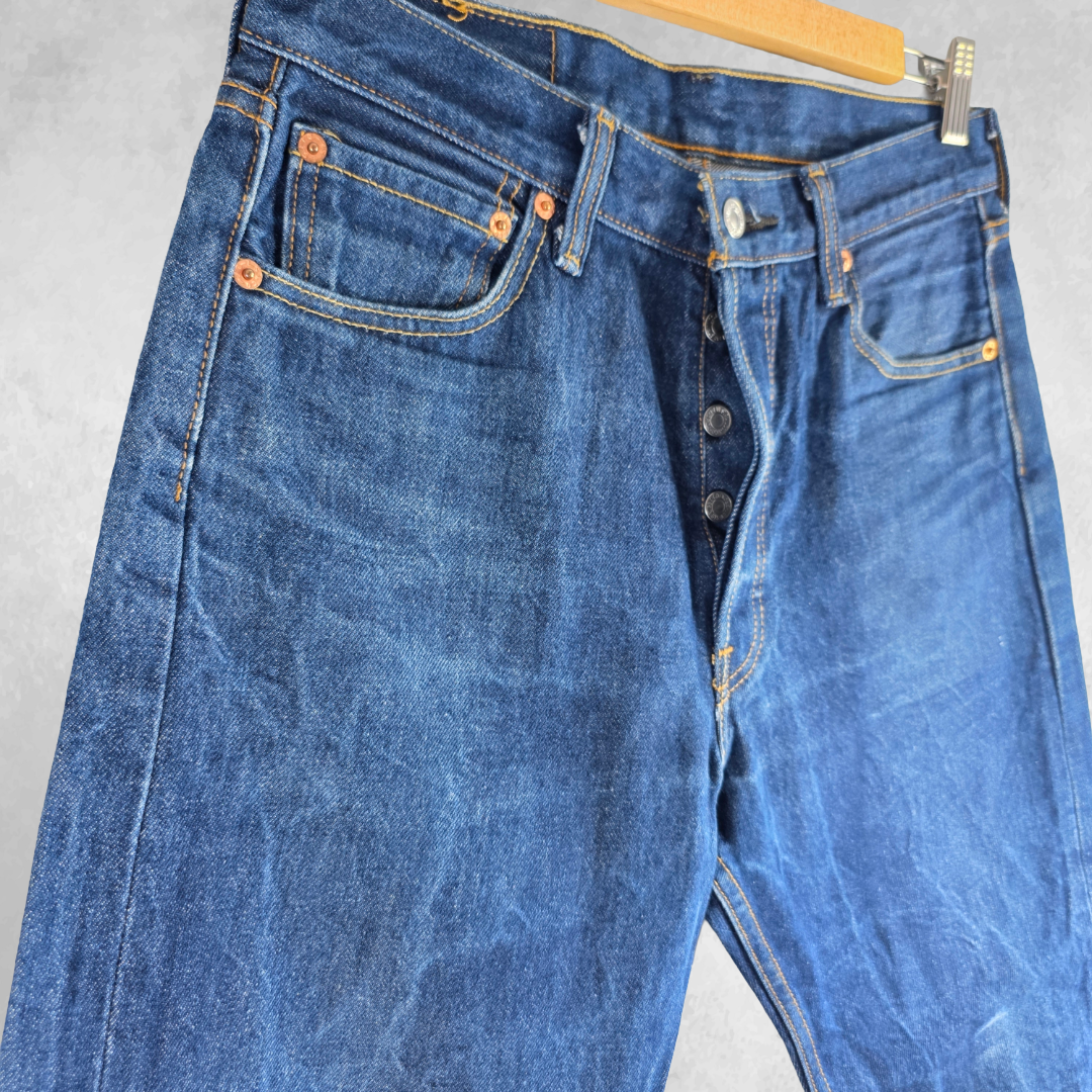 Levi’s 501 Jeans Men’s W29 L28 Blue Straight Leg Denim Button Fly