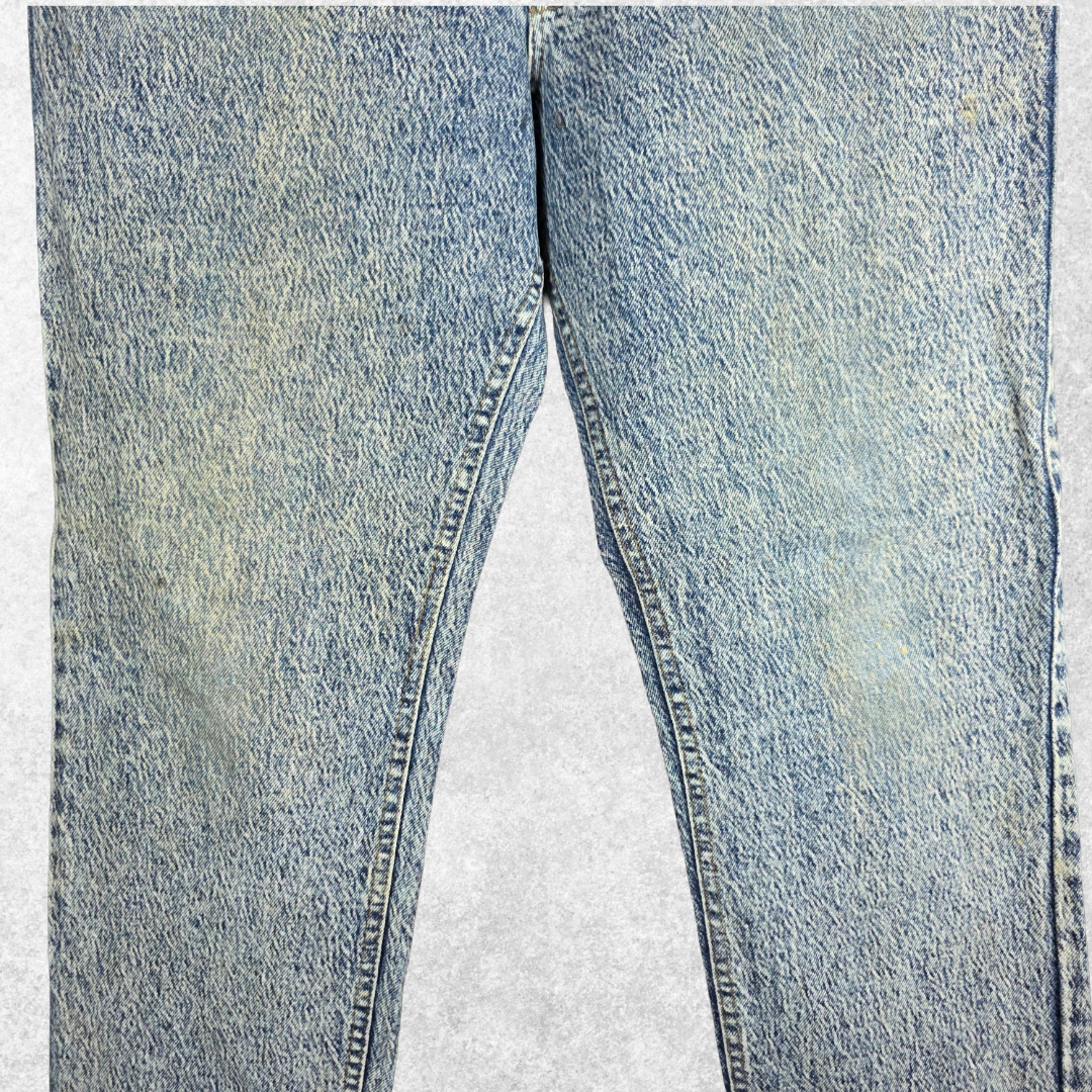 Vintage Lee USA Made Straight Leg Jeans W35 L30 Blue Acid Wash Denim Men’s