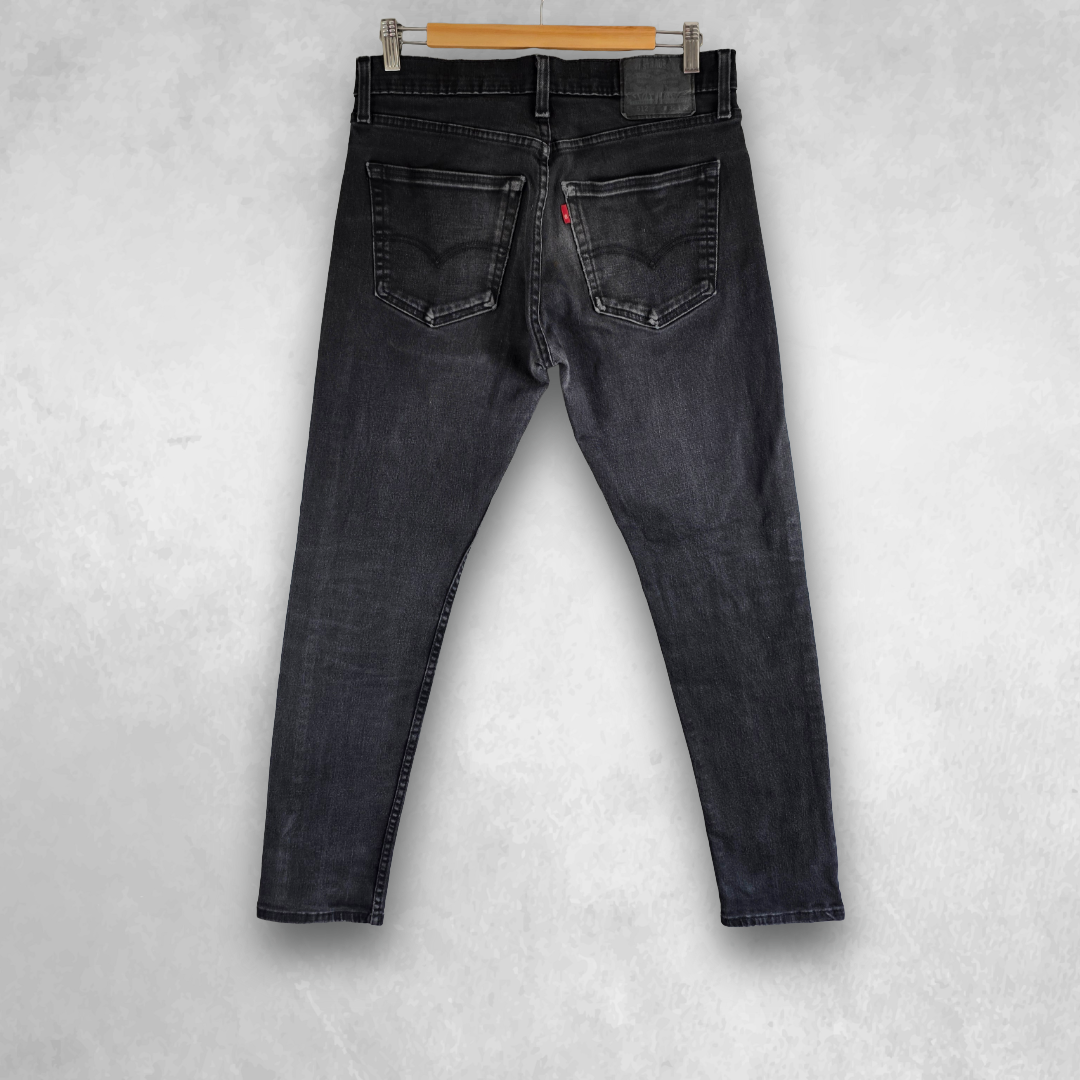 Levi’s 512 Slim Taper Jeans W31 L30 Black Stretch Denim Modern Minimal Men’s