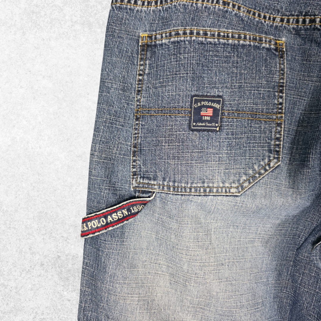 U.S. Polo Assn Carpenter Jeans W38 L32 Relaxed Fit Blue Denim Workwear Men’s