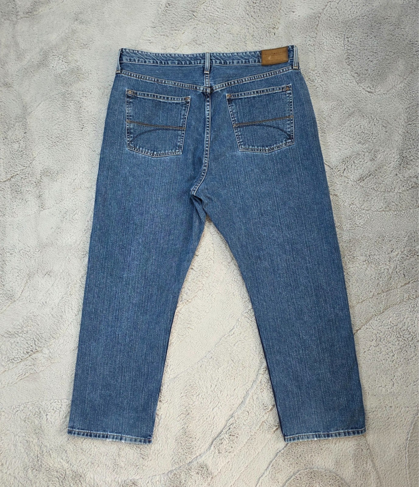 Vintage Y2K Tommy Hilfiger Relaxed Fit Jeans W38 L30 Blue Made in Mexico
