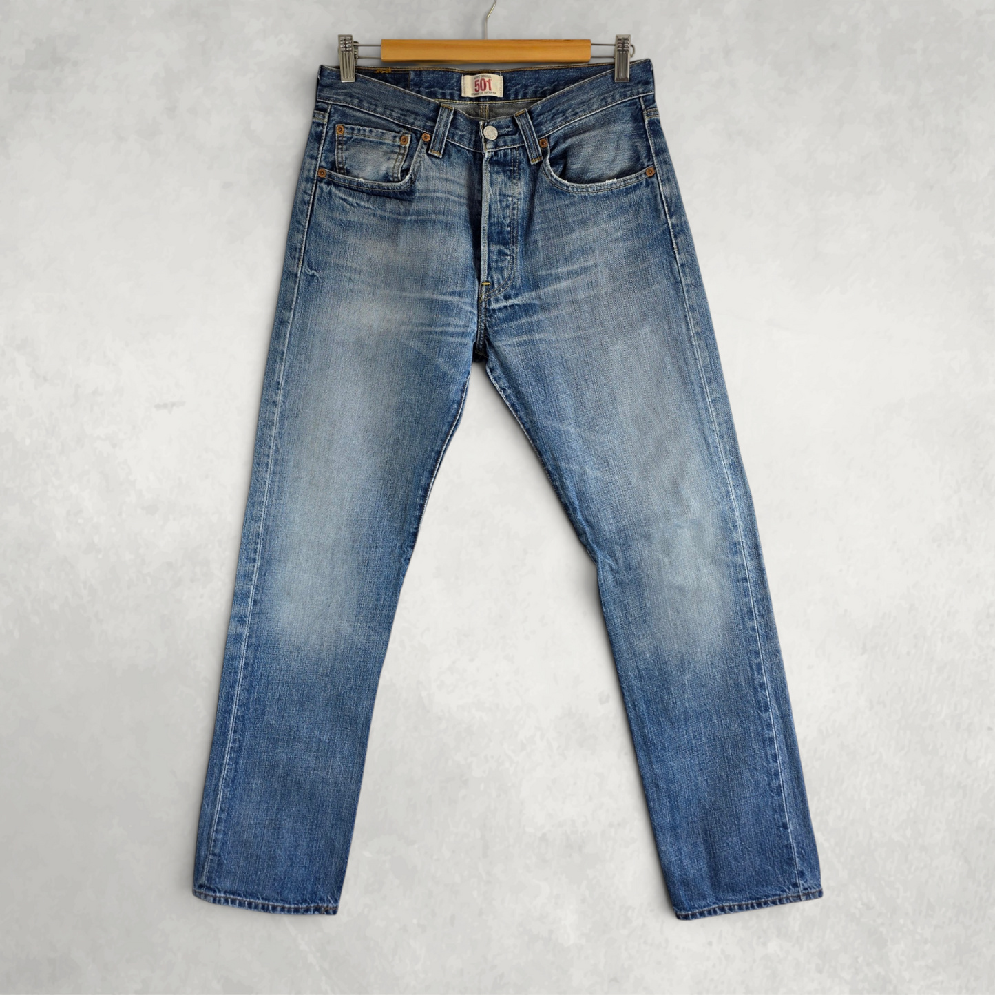 Levi’s 501 Jeans W30 L32 (W31 Tag) Blue Straight Leg Button Fly Men’s Denim