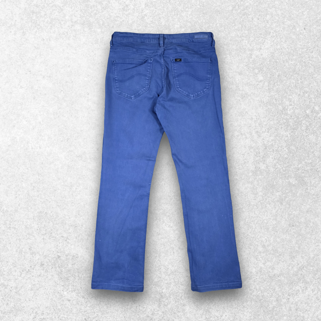 Lee Marion Straight Women’s Jeans W31 L29 Blue Stretch Denim Y2K 2000s
