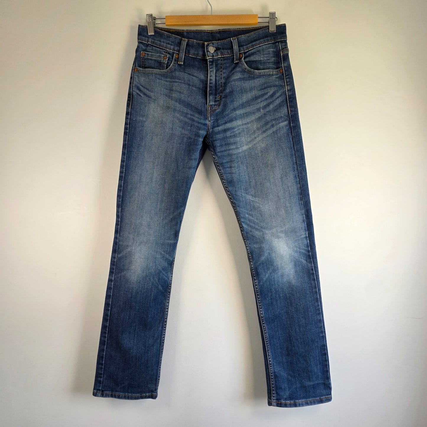 Levi’s 513 Straight Jeans Mens W29 L31 (32) Blue Stretch Denim Regular Fit