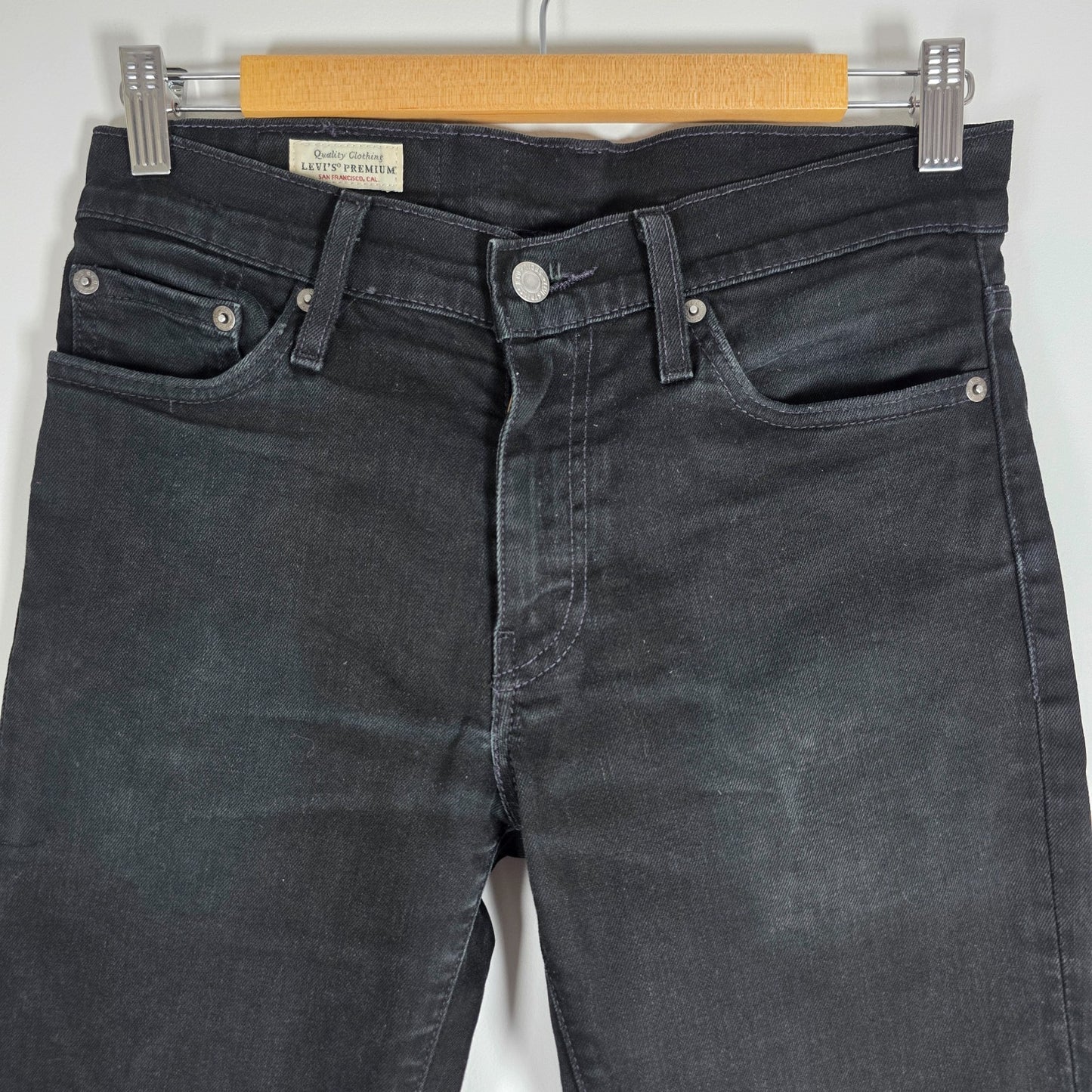 Levi’s 511 Slim Jeans Mens W29 L31 Black Stretch Denim Slim Fit