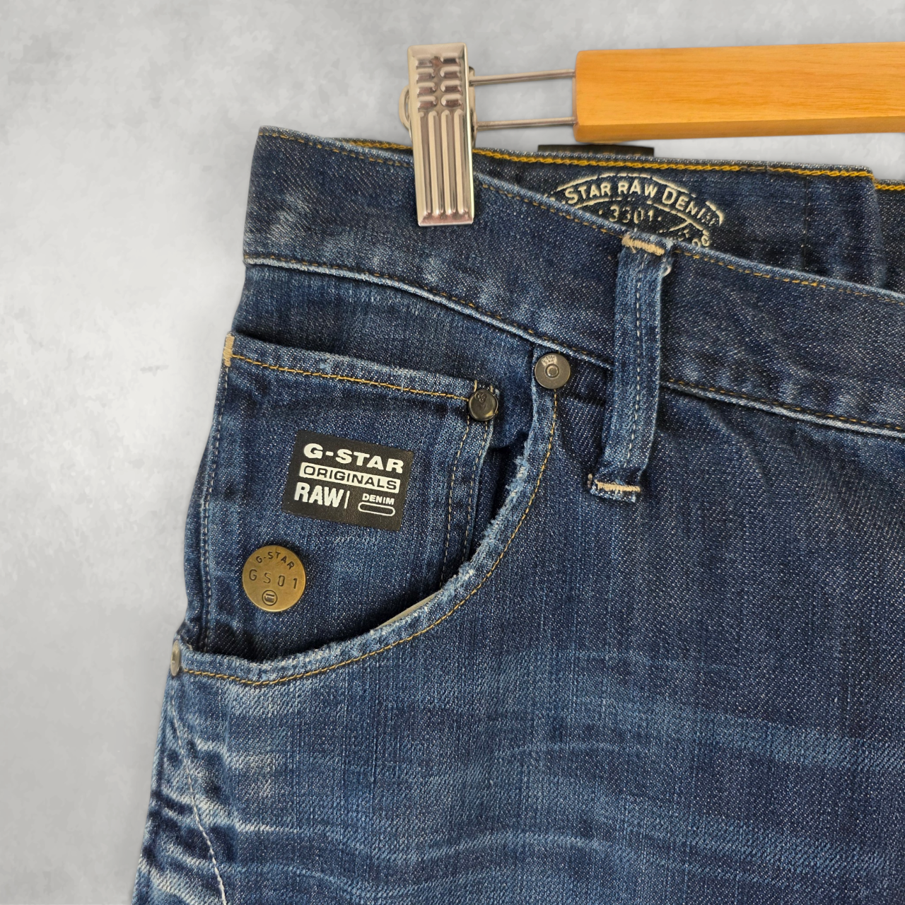 G-Star RAW Arc 3D Loose Tapered Jeans W32 L32 Blue 3D Denim Mens Tapered