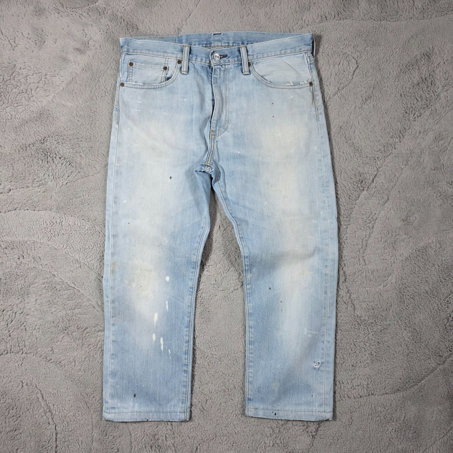 Levi’s 508 Mens Blue Jeans W33 L34 Relaxed Tapered Distressed Denim