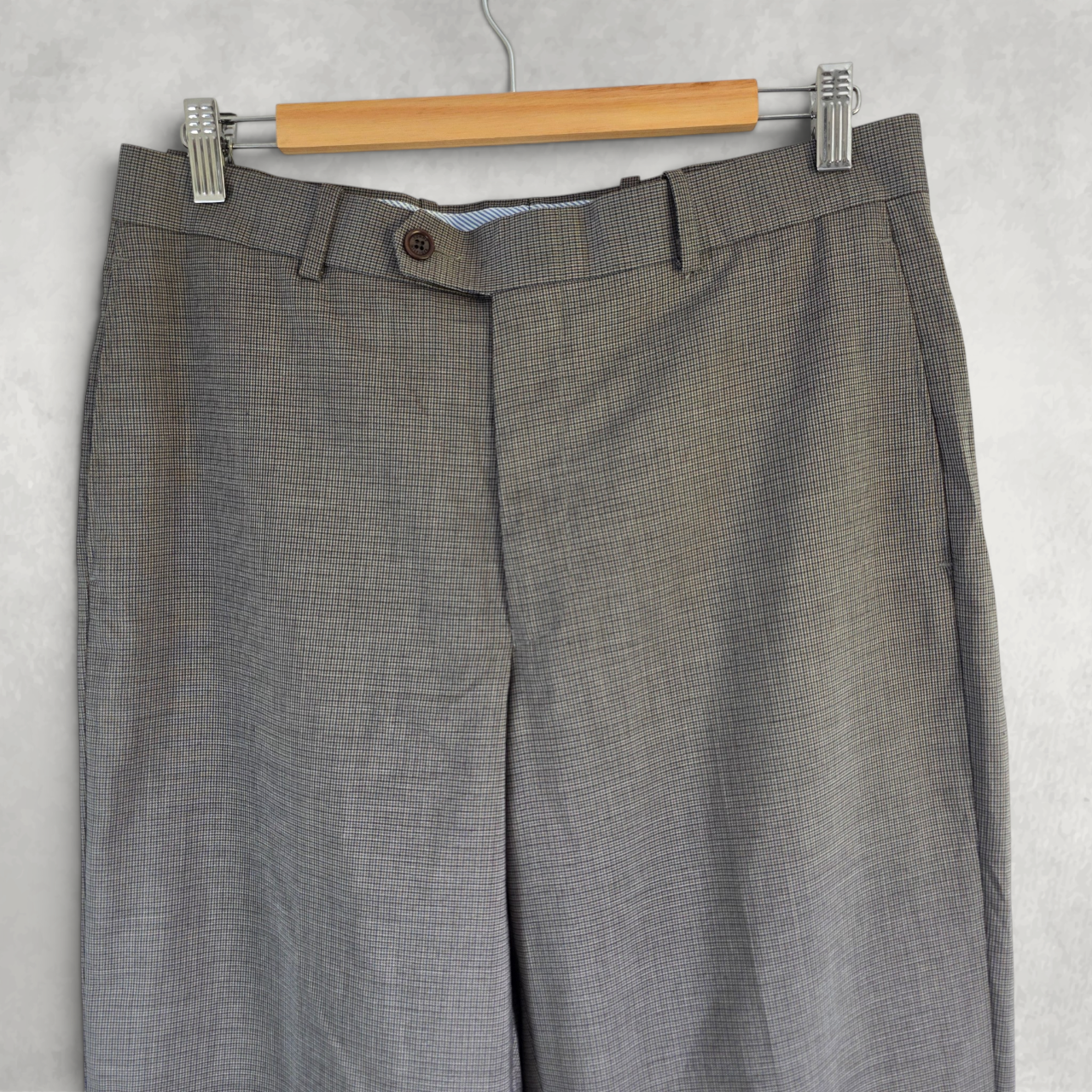 Tommy Hilfiger Dress Pants Mens W33 L32 Grey Tailored Smart Trousers Old Money