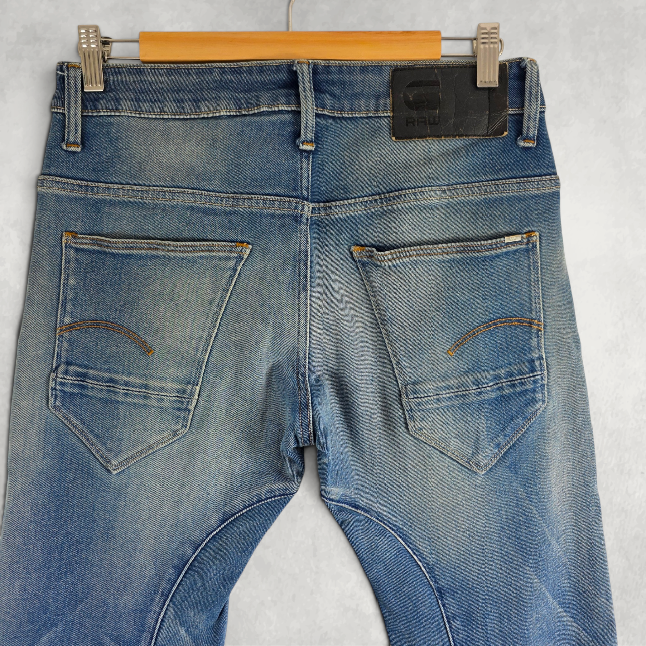 G-Star RAW Arc 3D Slim Jeans W29 L30 Blue Faded Tapered Stretch Denim Men’s