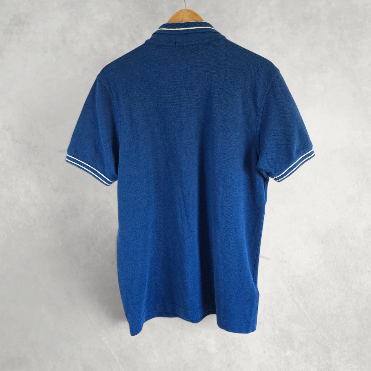 Fred Perry Twin Tipped Polo Shirt Blue Cotton Mod Casual Men’s Medium M