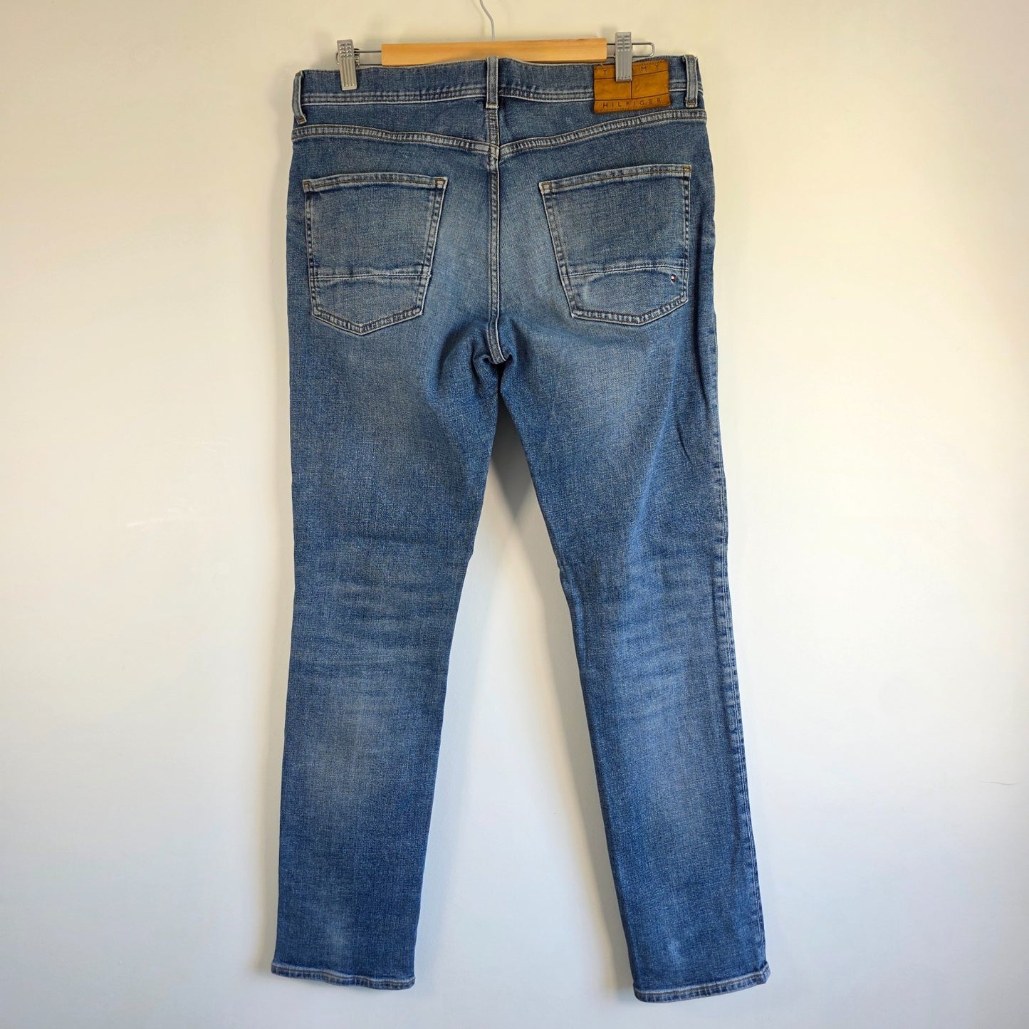 Tommy Hilfiger Denton Jeans W34 L32 Blue Straight Fit Stretch Men's Denim
