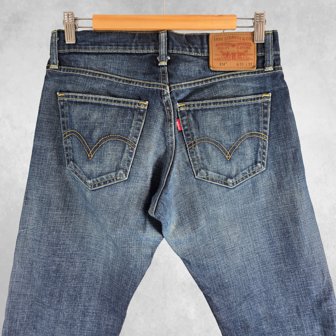 Levi’s 514 Straight Jeans Men’s W30 L30 Blue Denim (W31 L32 Tag)