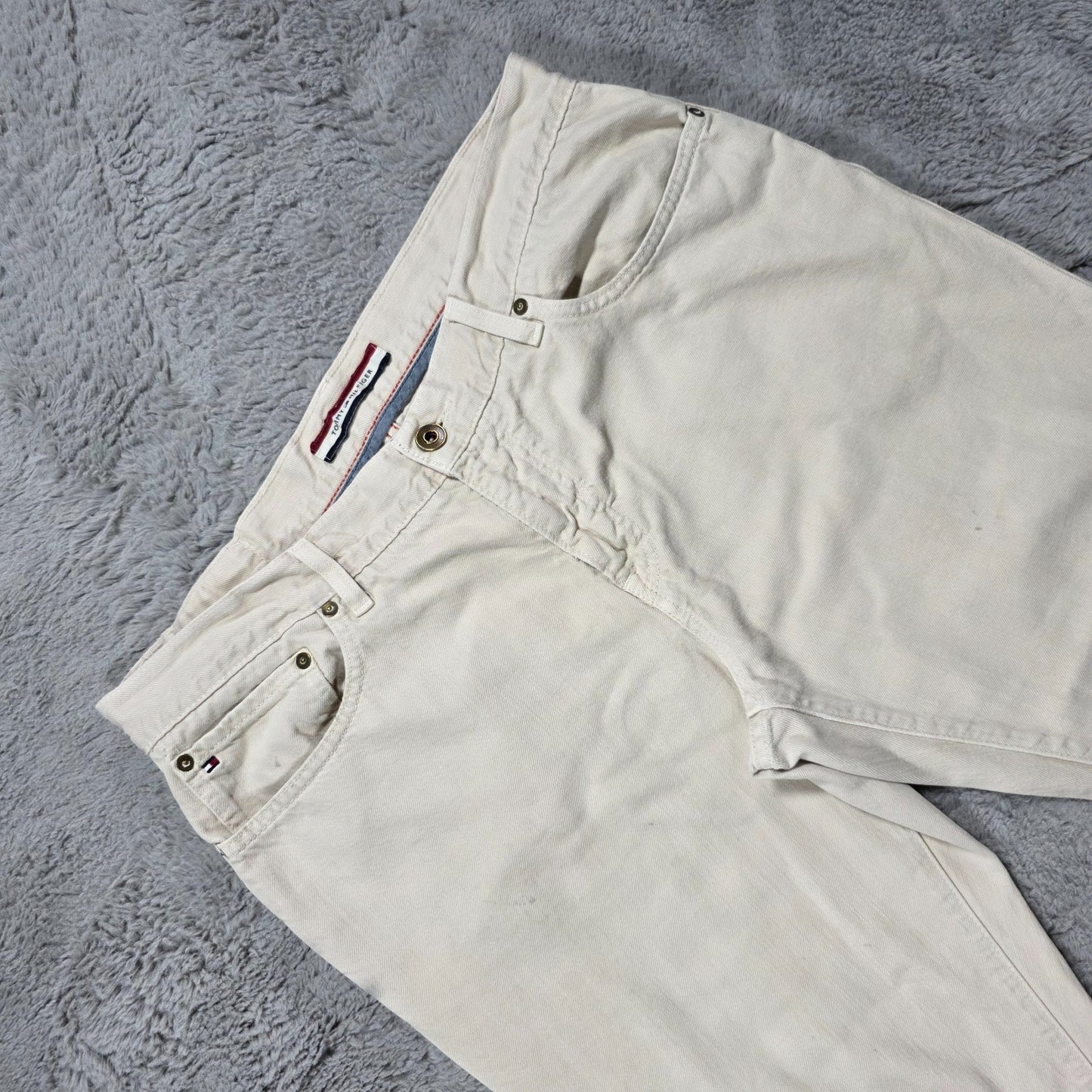 Tommy Hilfiger Beige Straight Fit Jeans Men’s W36 L27 (Adjusted Length)