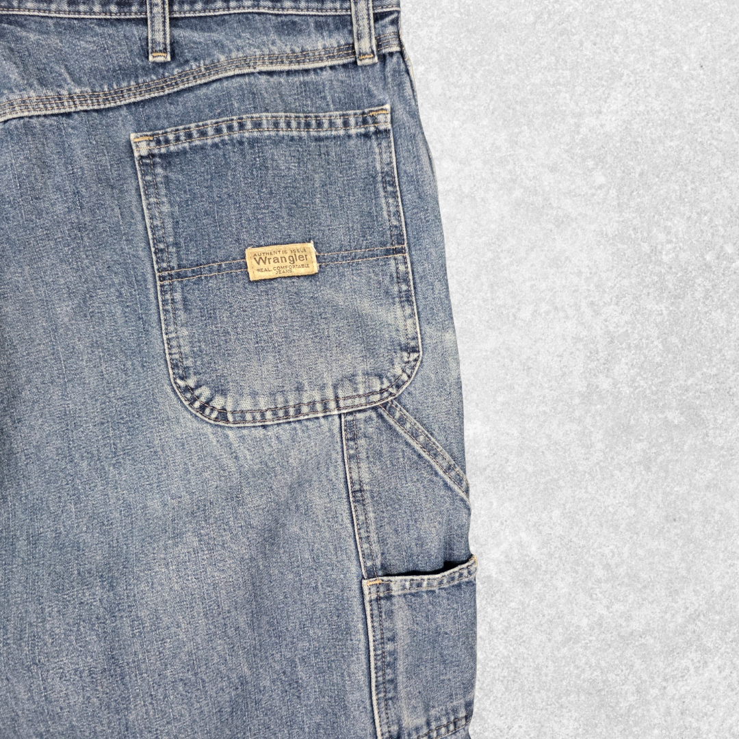 Wrangler Carpenter Jeans W39 L30 (W40 L30 Tag) Relaxed Fit Blue Men’s
