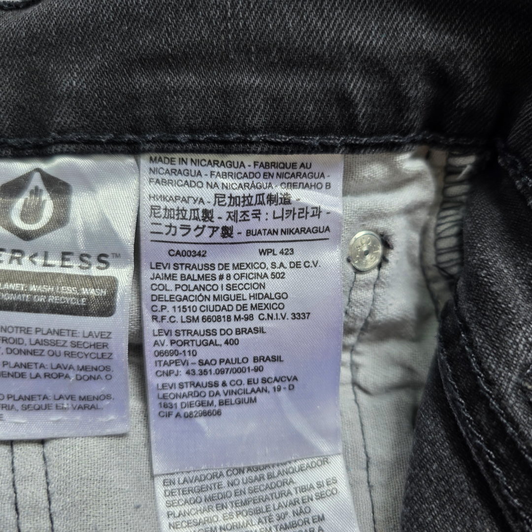 Levi’s 512 Slim Taper Jeans W31 L30 Black Stretch Denim Modern Minimal Men’s