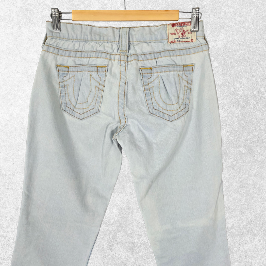 Vintage True Religion Casey Jeans W26 L30 Blue USA Made Low Rise Women’s