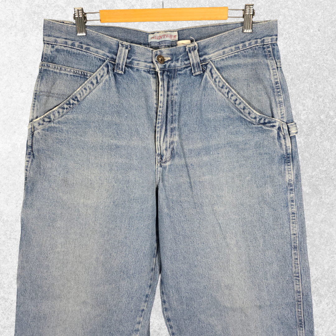 Old Navy Painter Jeans W34 L32 Relaxed Fit Blue Y2K Workwear Men’s