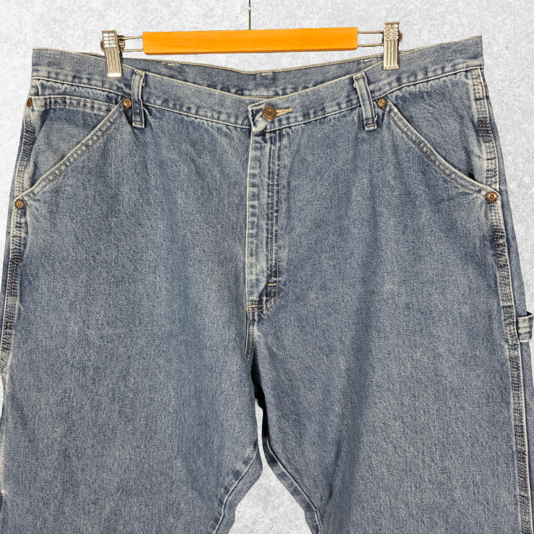 Wrangler Carpenter Jeans W40 L30 Relaxed Fit Blue Workwear Denim Men’s