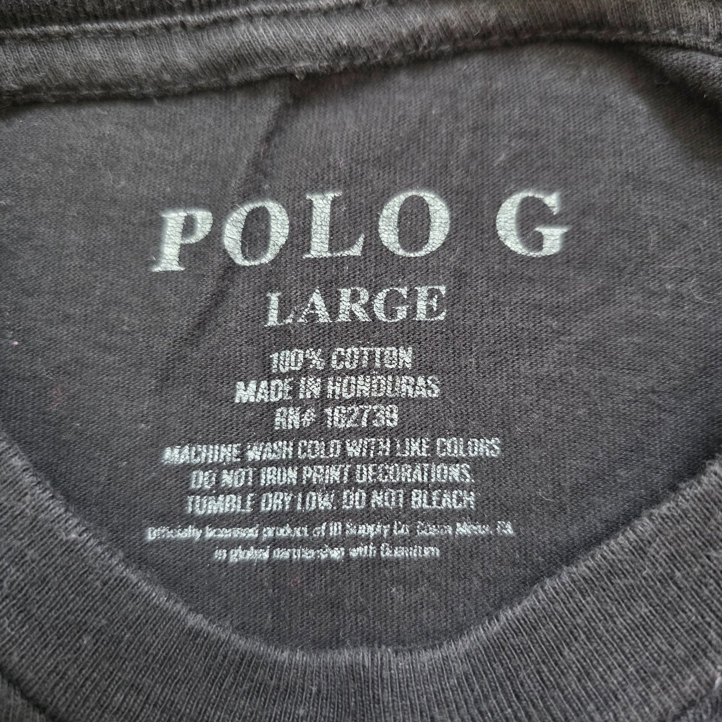 Polo G Capalot Graphic T Shirt Black Large Rap Tee Hip Hop Streetwear
