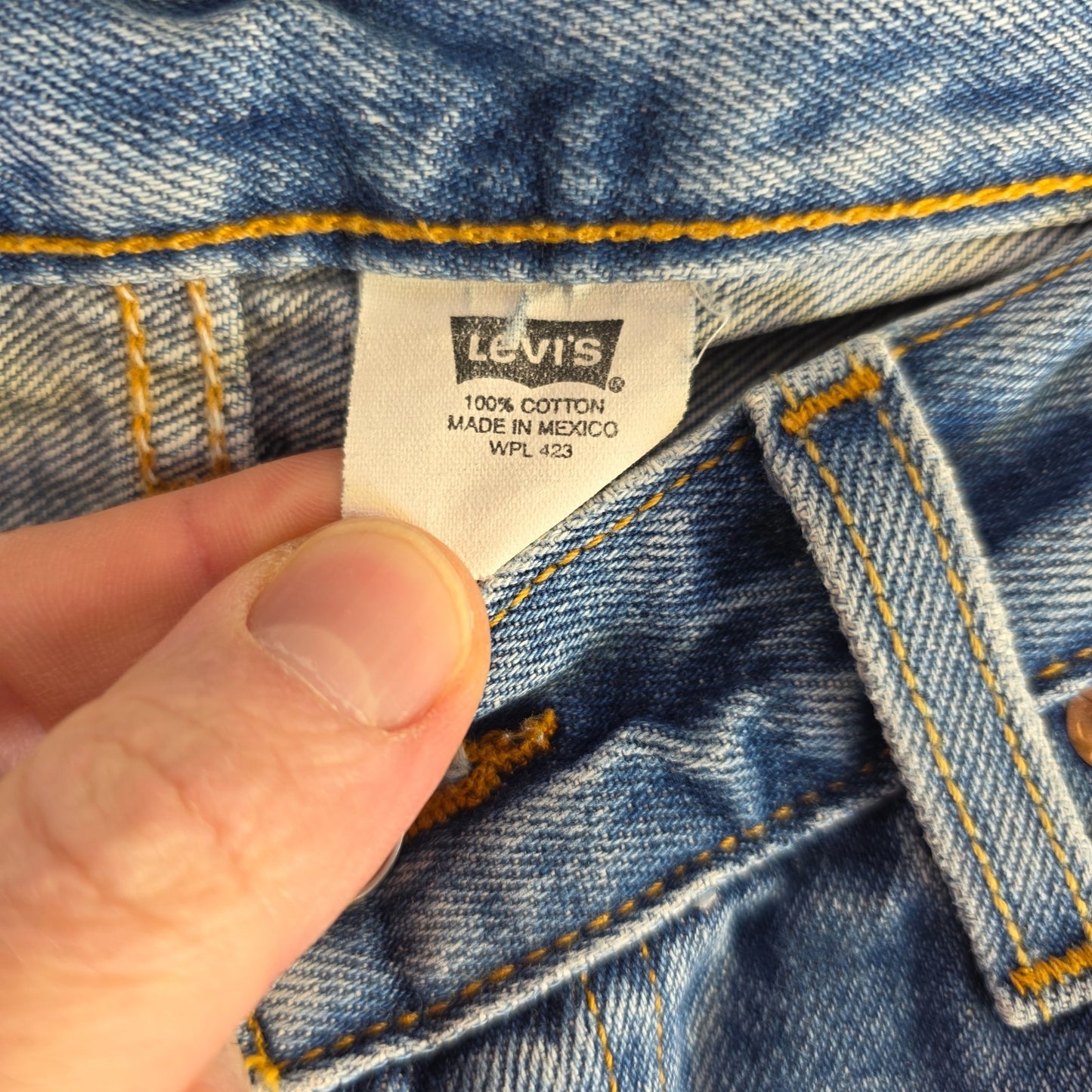 Levi’s 501 Jeans W32 (W34) L30 Blue Straight Leg Button Fly Vintage