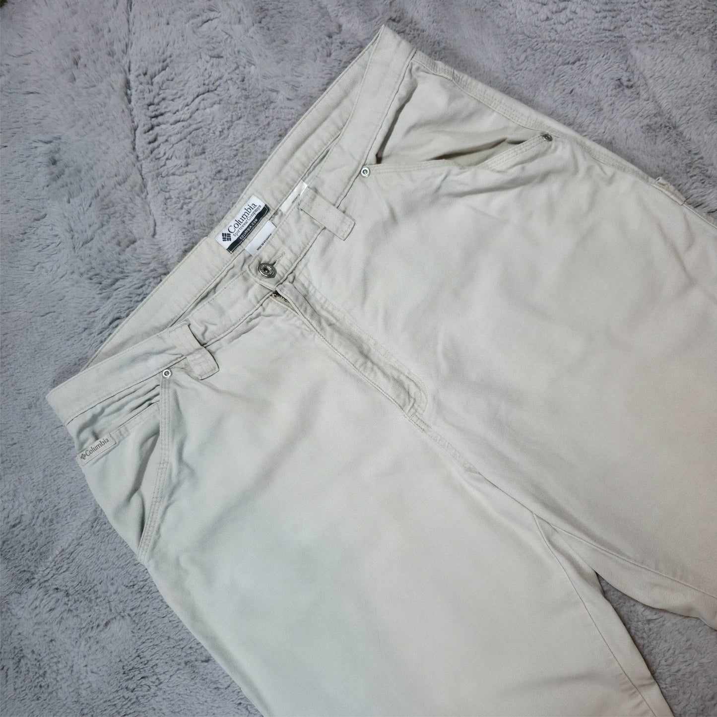 Columbia Carpenter Trousers Beige W38 L32 Men’s Outdoor Utility Workwear