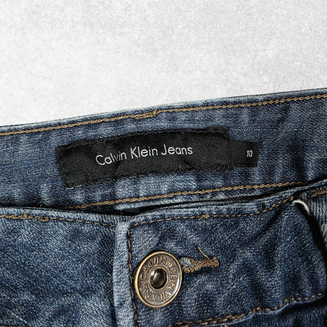 Calvin Klein Y2K Women’s Bootcut Jeans W31 L31 Blue Stretch Denim Mid Rise
