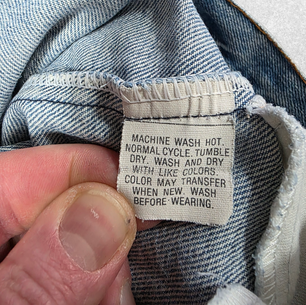 Vintage Levi’s Orange Tab Jeans W28 L34 (W29 L36 Tag) Blue Tapered Leg USA Style